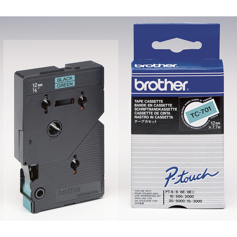 P-touch Schriftbandkassette TC701 12mmx7,7m