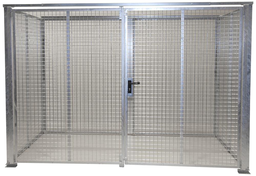 Gasflaschen-Container GFC-M5-DF, feuerverzinkt | 2100 | 3100 | Doppeltür ohne Dach