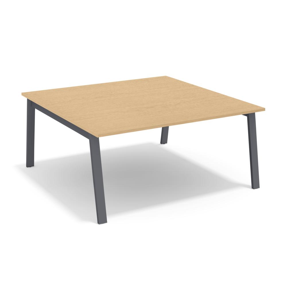 Konferenztisch mit A-Fuß, Grundtisch | Buchedekor | 1600 | 1410 | Grundtisch | Anthrazit