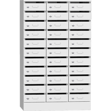 Postverteilerschrank mit 33 Fächern | Lichtgrau RAL 7035 | 400