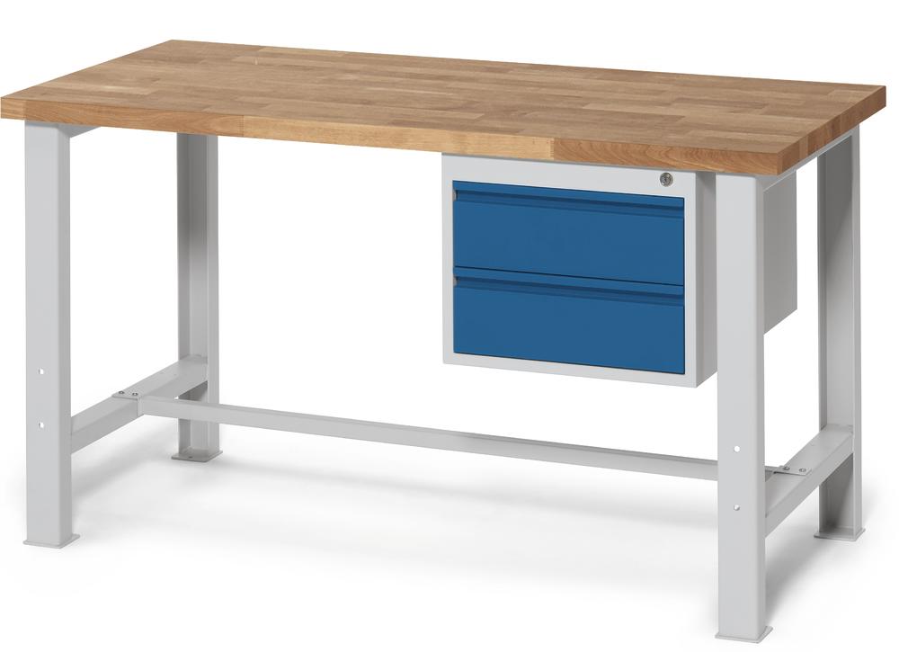 Werkbank-Angebot 3 WS PROFI SYSTEM, Höhe fix | 1500 | Buche-Massiv-Arbeitsplatte