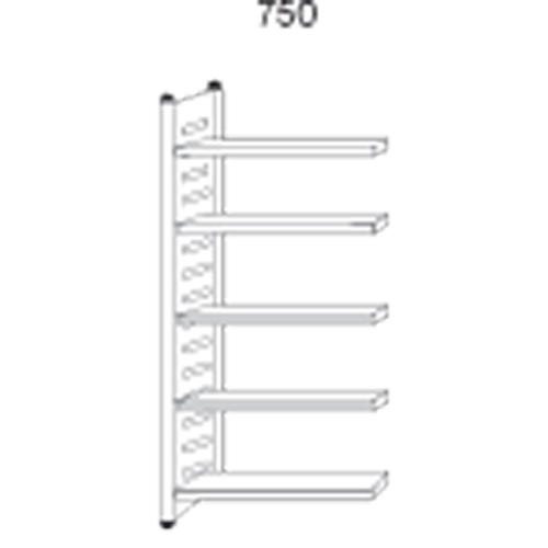 Stahl-Schraubregal STE 1500 | 2200 | Regalfeld | 750 | 500