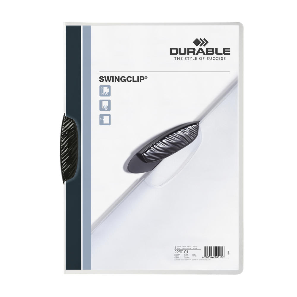 DURABLE Klemmmappe SWINGCLIP 226001 DIN A4 max.