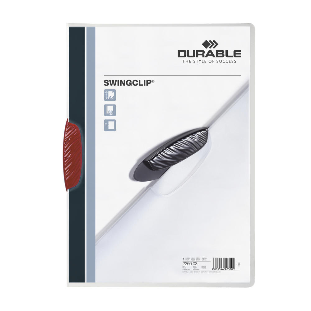 DURABLE Klemmmappe SWINGCLIP 226003 DIN A4 max.