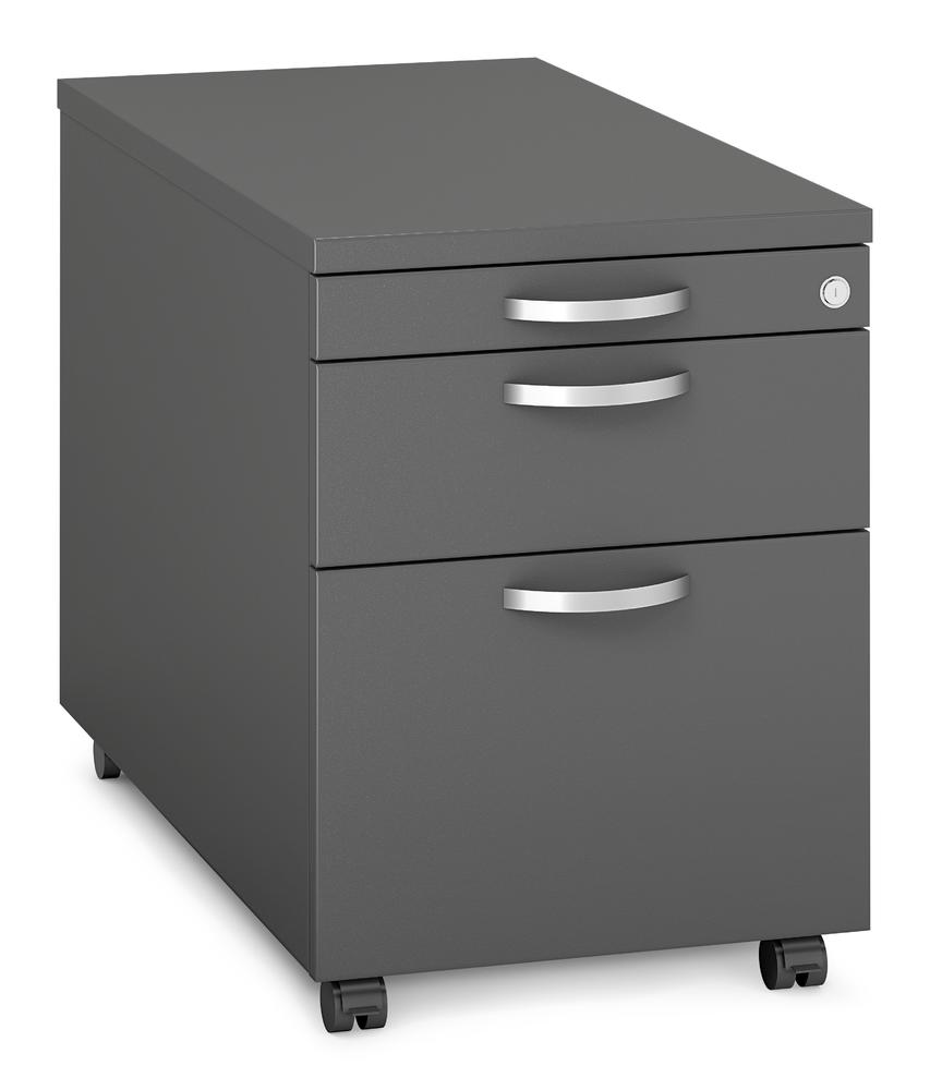 Rollcontainer PROFI MODUL | Anthrazit | 800 | 1 + 1 Schübe + 1 Hängeregistratur