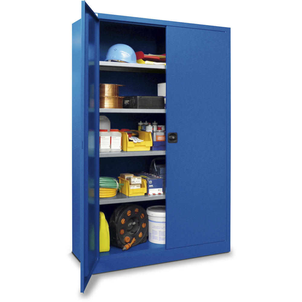 Material-Stahlschrank | Enzianblau RAL 5010 | 1200 | 600 | Enzianblau RAL 5010
