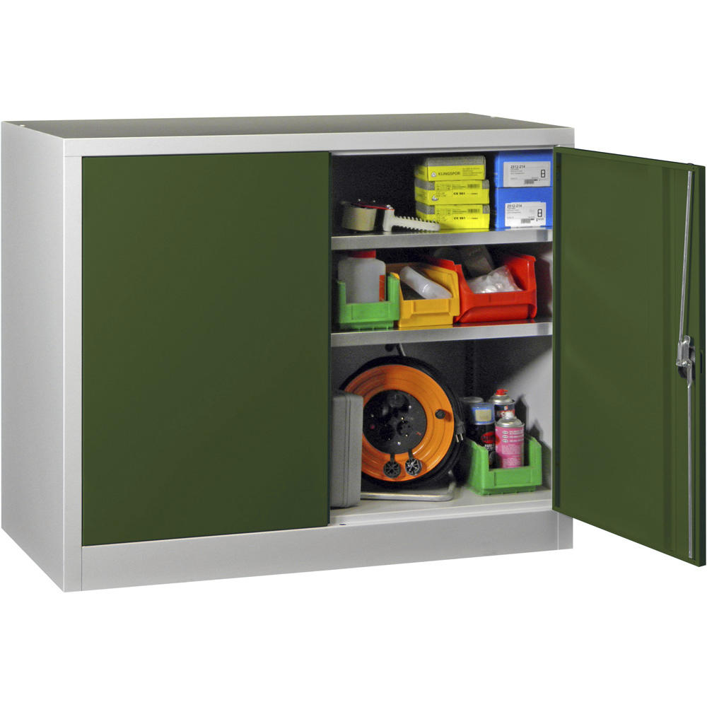 Beistellschrank SYSTEM T 1200 | Resedagrün RAL 6011 | 1200 | 600