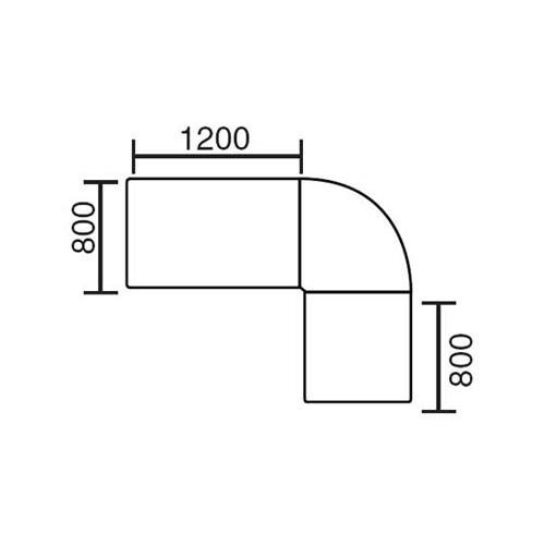 Winkelkombination Basic MULTI MODUL | Lichtgrau | 2000 | 1600 | Anthrazit | Winkelkombination rund
