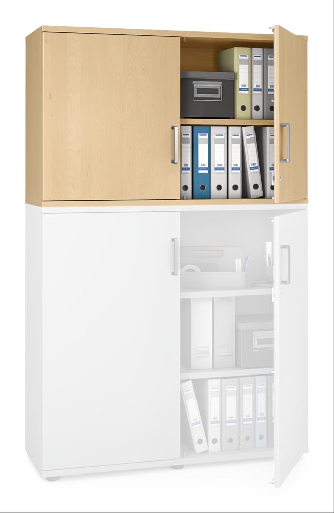 Flügeltüren-Aufsatzschrank MULTI MODUL-PRO | Buchedekor | 1200 | 750 mm (2 OH)