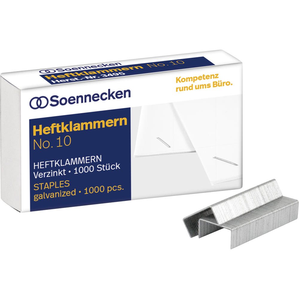 Soennecken Heftklammern 3495 Nr.10 verzinkt 1.000