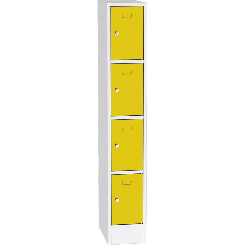 Schließfach-Stahlschrank SYSTEM SP1 COLOR | Verkehrsgelb RAL 1023 | 300 | Zylinderschloss