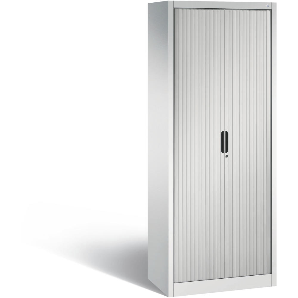 Stahl-Rollladenschrank | Lichtgrau RAL 7035 | 800 | Rollladenanschlag Mitte | 1980 mm (5 OH)