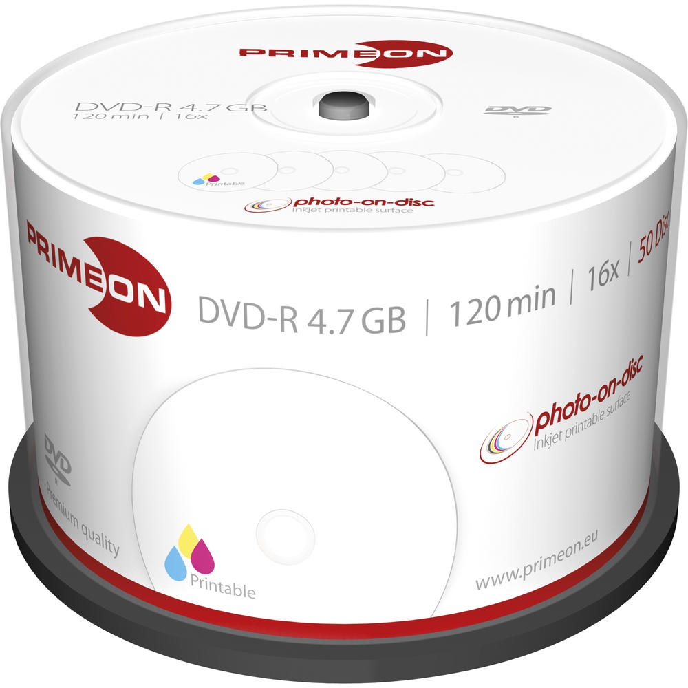 PRIMEON DVD-R 2761206 16x 4,7GB 120Min. bedruckbar