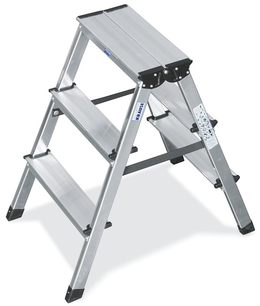 Aluminium Doppelstufenleiter | 2 x 3 Stufen
