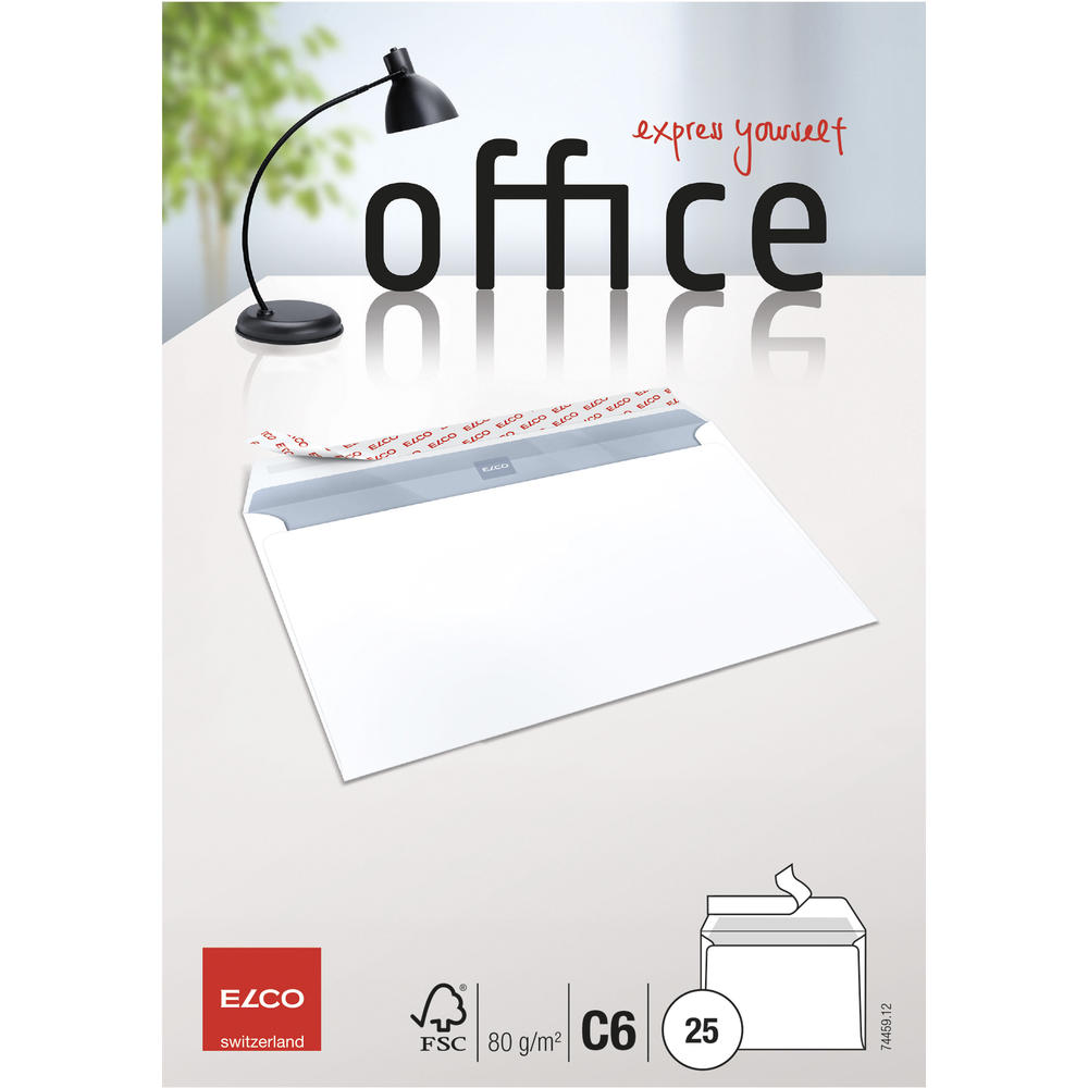 ELCO Briefumschlag Office 7445912 C6 80g weiss 25