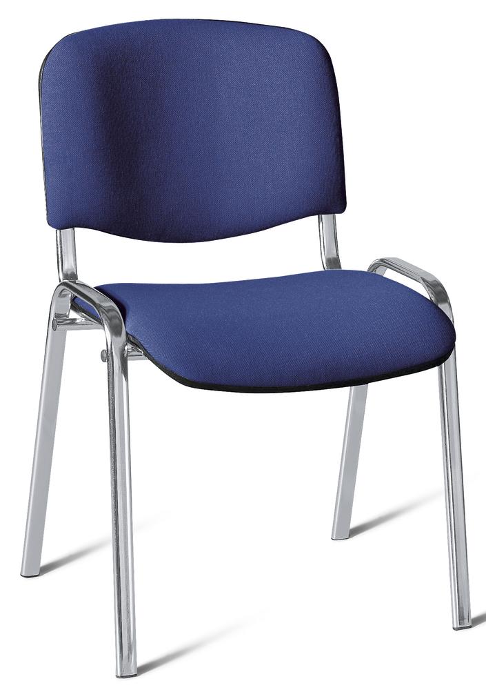 Besucherstuhl ISO | Blau | Verchromt