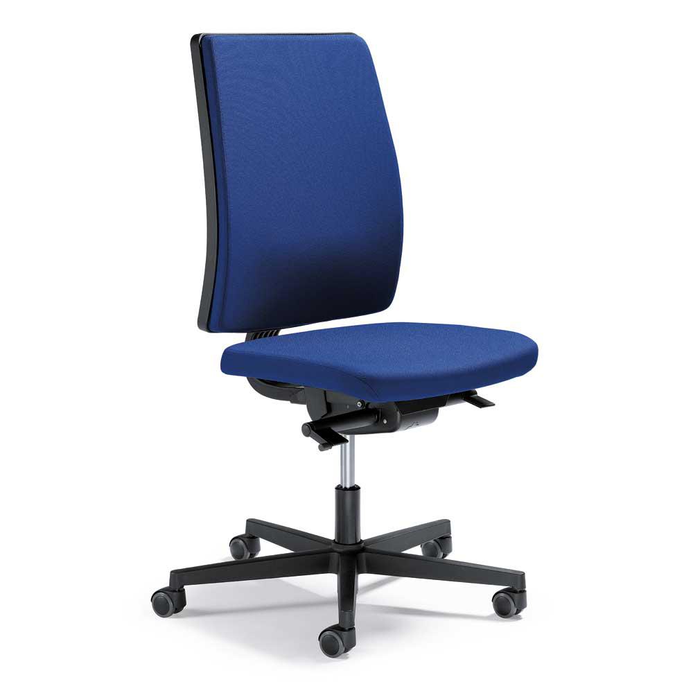 Bürostuhl ecoSIT ohne Armlehnen | Blau | Stoff