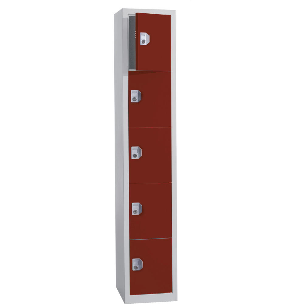 Schließfach-Stahlschrank SP PROFI bodenstehend | Rubinrot RAL 3003 | Bodenstehend | Zylinderschloss