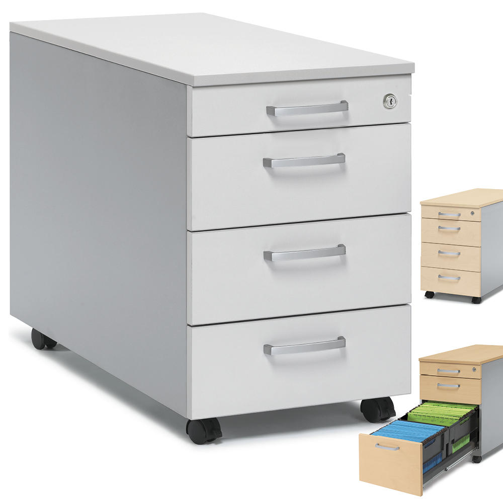 Rollcontainer CONCEPT MODUL - Korpus Stahl/ Fronten Holz