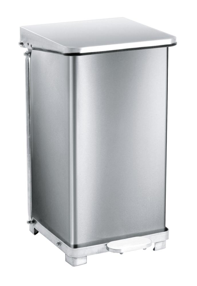 Industrieller Tret-Abfallsammler V27 | Edelstahl | 45,00