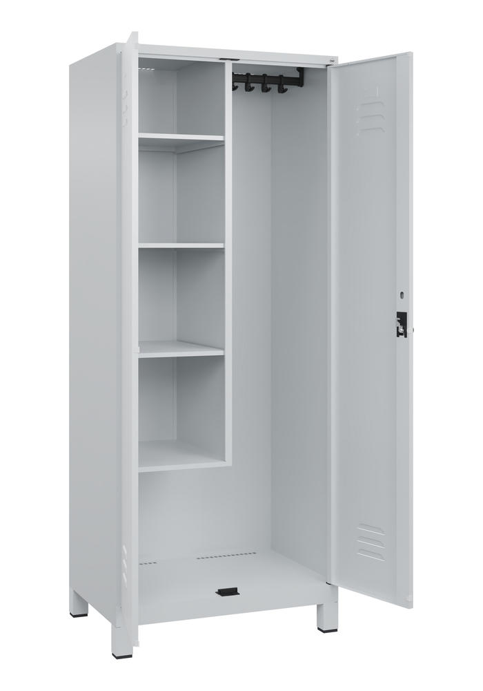 Putzmittelschrank, mit Füßen | Lichtgrau RAL 7035 | mit Füßen | Lichtgrau RAL 7035 | 400
