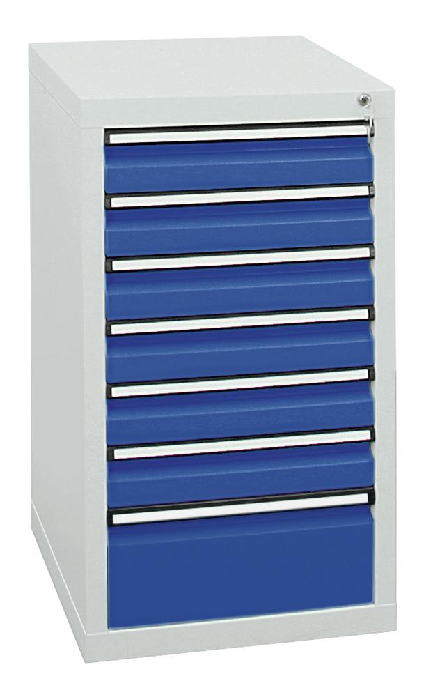 Schubladenschrank SYSTEM DTS 410, 7 Schubladen | Anthrazitgrau RAL 7016 | 900 | 500 | 7 Schübe