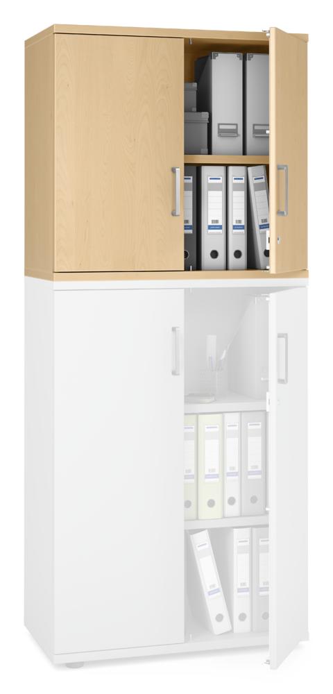 Flügeltüren-Aufsatzschrank MULTI MODUL-PRO | Buchedekor | 800 | 750 mm (2 OH)