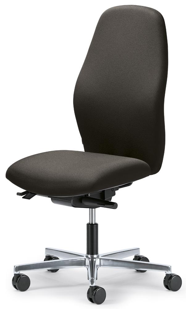 Bürostuhl mySIT ohne Armlehnen | Dunkelgrau | Sitzneigeverstellung-Automatik, Sitztiefenverstellung, Synchronmechanik | Poliert