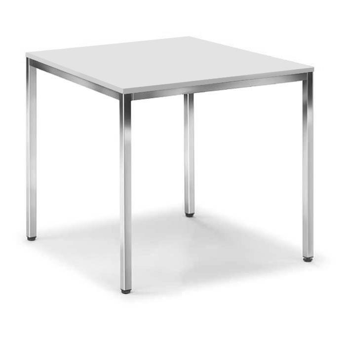 Konferenztisch BASE-MODUL | Lichtgrau | 800 | 800 | Quadrat