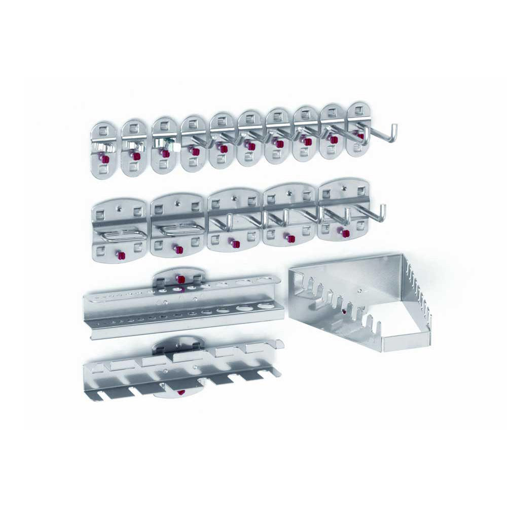 Werkzeughalter-Sortiment | Weißaluminium RAL 9006 | 18-teilig
