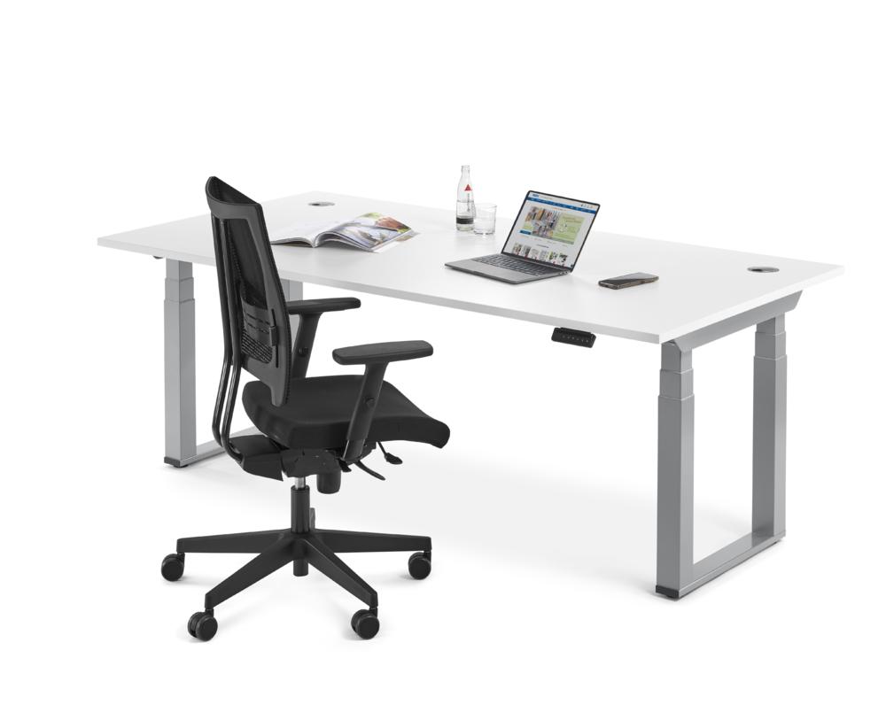 Höhenverstellbarer Jumbo Schreibtisch FLEX MODUL | Weiß | 1800