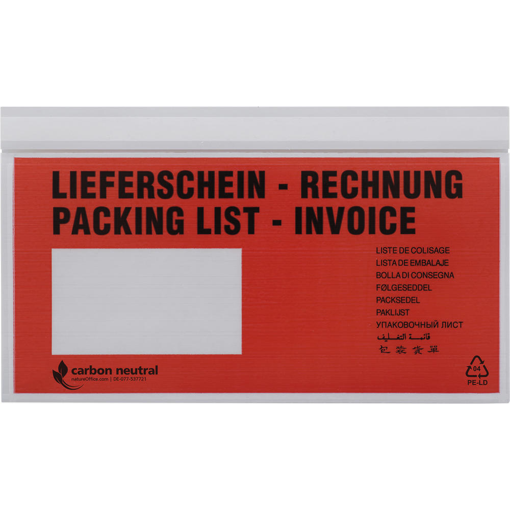 UNIPACK Dokumententasche V722182 DL 70my rt/sw 500