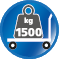 Belastbar bis 1500 kg Belastbar bis 1500 kg