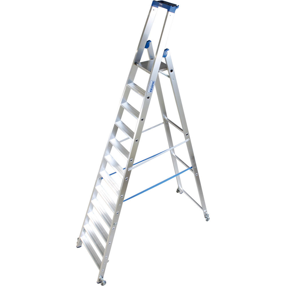 Stufen-Stehleiter Stabilo Fahrbar, 12 Stufen | 4810