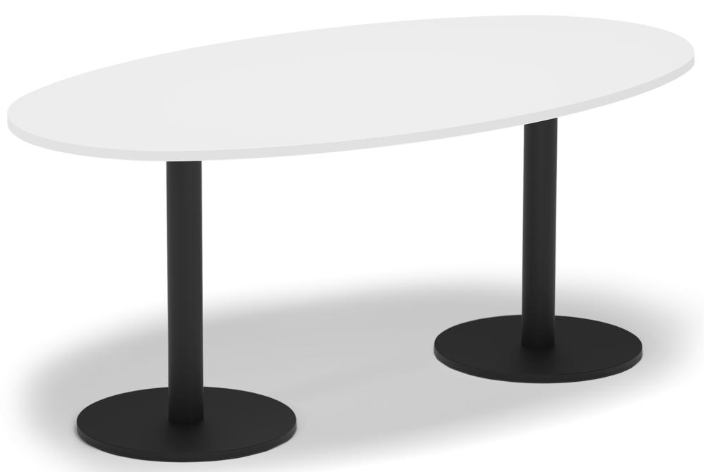Konferenztisch MODUL | Weiß | 1800 | Tiefschwarz RAL 9005