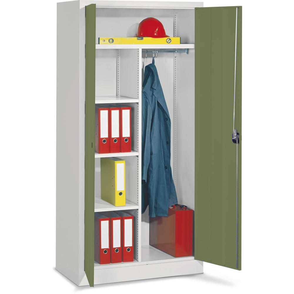 Material-/ Garderobenschrank | Resedagrün RAL 6011 | 400