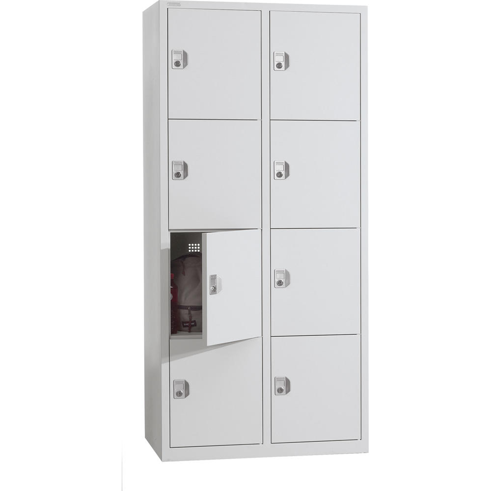 Schließfach-Stahlschrank SP PROFI bodenstehend | Lichtgrau RAL 7035 | Bodenstehend | Zylinderschloss