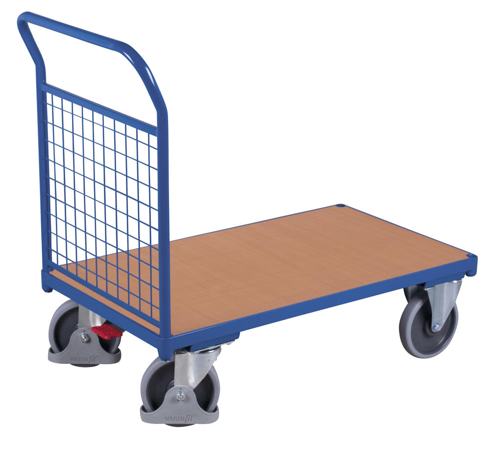 Plattformwagen mit geschlossener Drahtgitter-Frontfläche