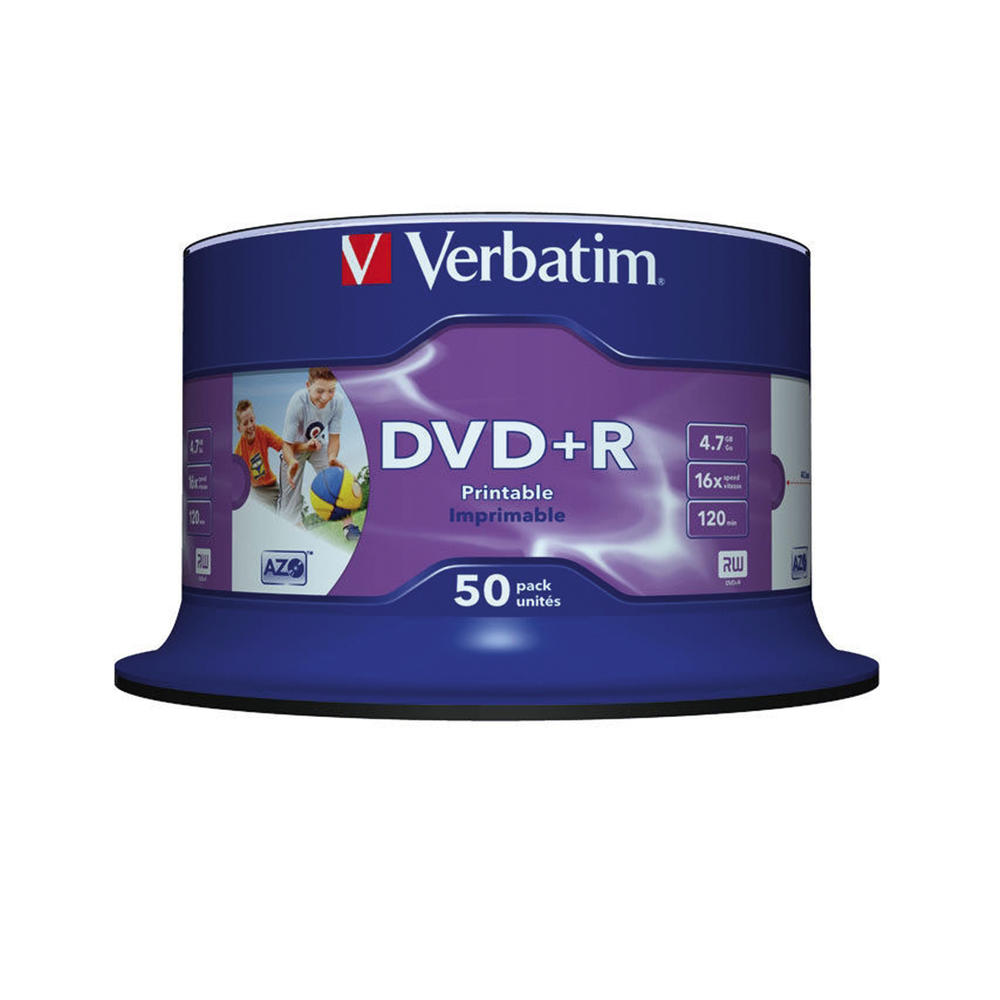 VERBATIM DVD+R 43512 16x 4,7GB Wide Printable