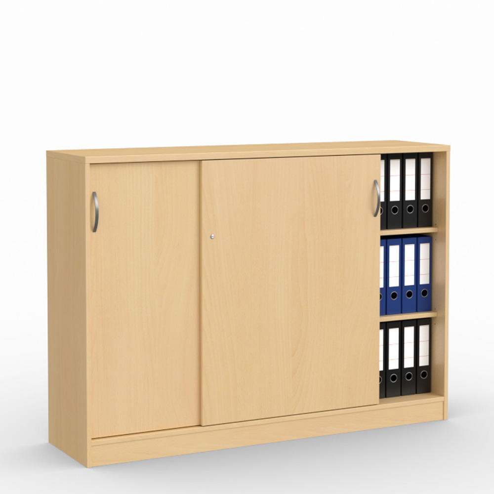 Schiebetürenschrank MULTI MODUL | Buchedekor | 1600 | ohne Garderobe | 1145 mm (3 OH)