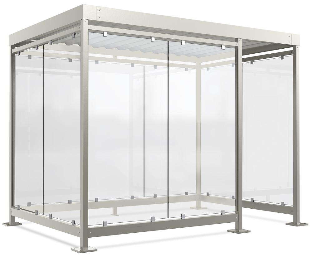 Überdachungsystem Köln, Ausführung 4 | Grauweiß RAL 9002 | Bausatz