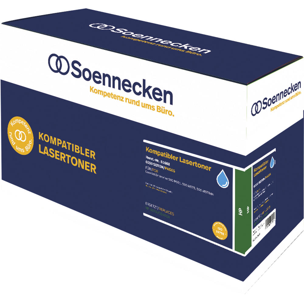 Soennecken Toner 81088 wie HP CE401A 507A cyan