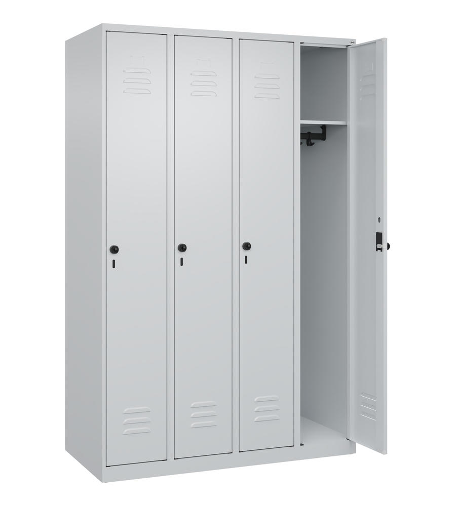 Garderoben-Stahlspind CLASSIC PLUS, bodenstehend | Lichtgrau RAL 7035 | Bodenstehend | Lichtgrau RAL 7035 | 300 | 4