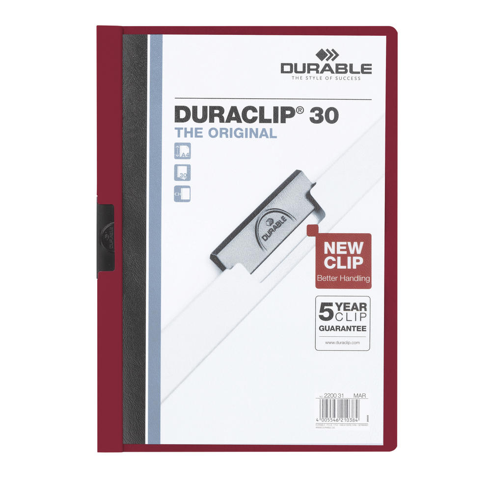 DURABLE Klemmmappe DURACLIP 30 220031 DIN A4