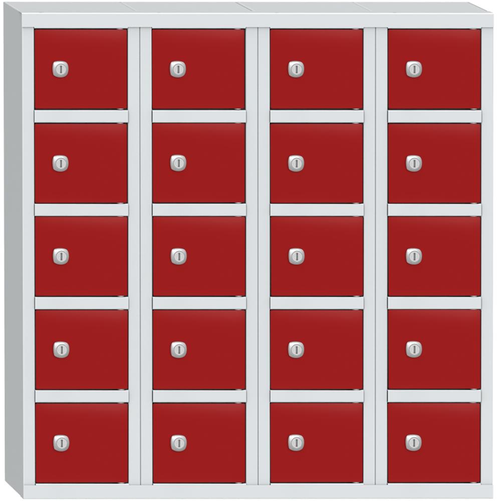 Wertfachschrank mit 20 Fächern | Feuerrot RAL 3000
