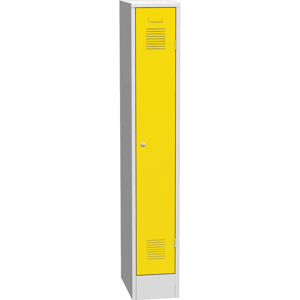 Garderoben-Stahlspind Delta PROTECT | Verkehrsgelb RAL 1023 | 300 | Zylinderschloss