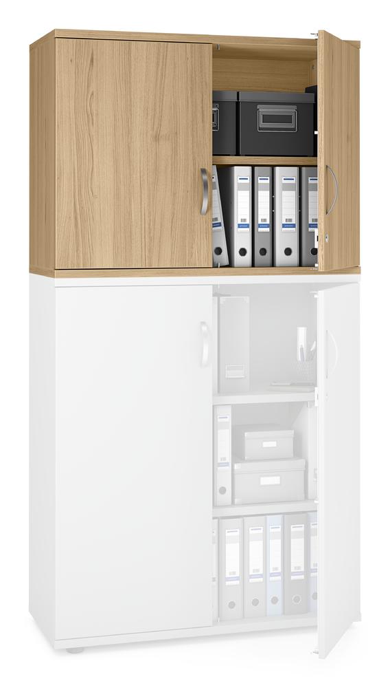 Flügeltüren-Aufsatzschrank PROFI MODUL | Eiche hell | 1000 | 750 mm (2 OH)