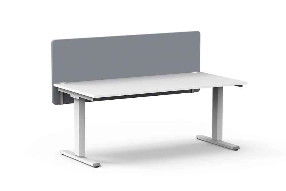 Tischtrennwand LUNA Board | Grau | 600 | 2000