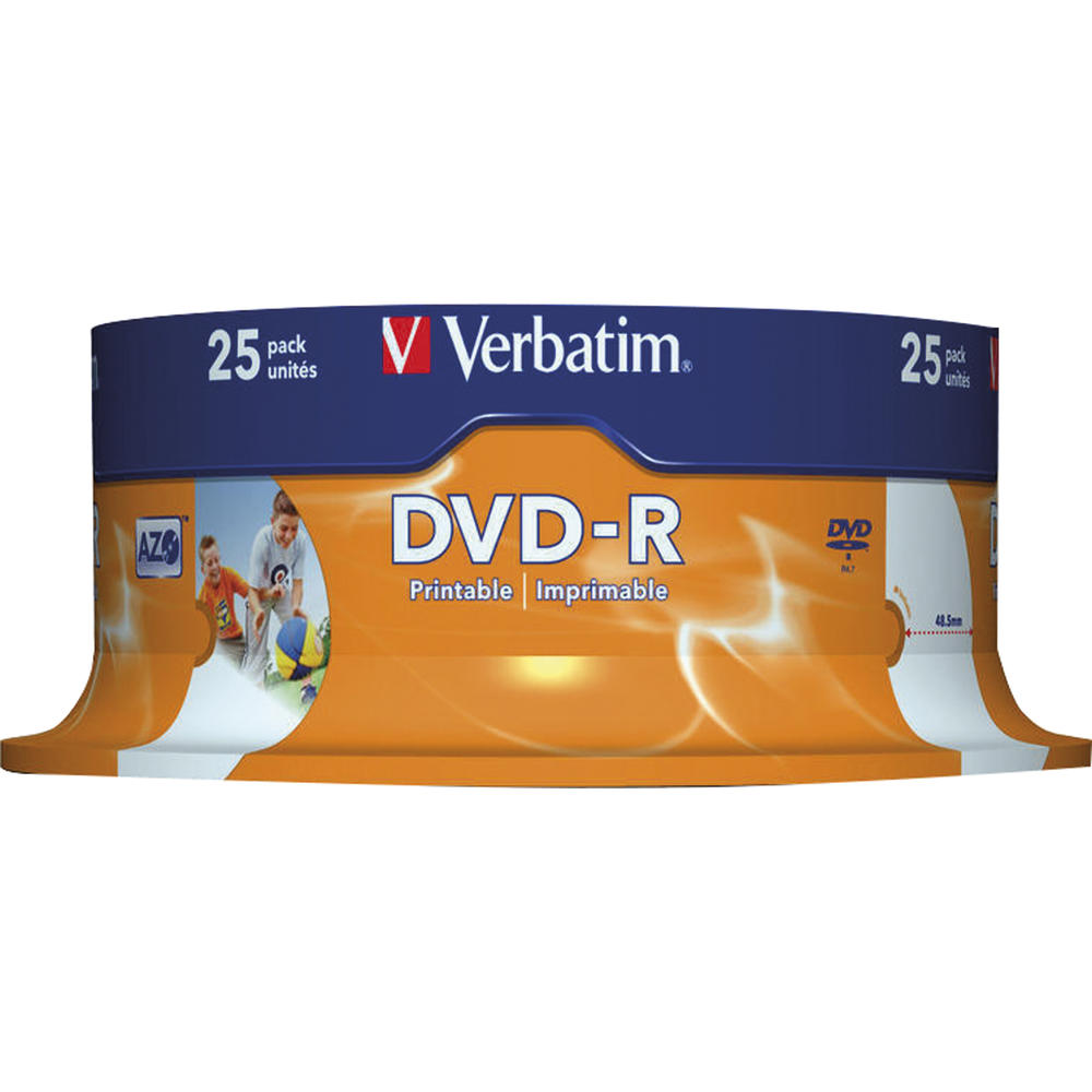 Verbatim DVD-R 43538 16x 4,7GB 120Min. Spindel 25