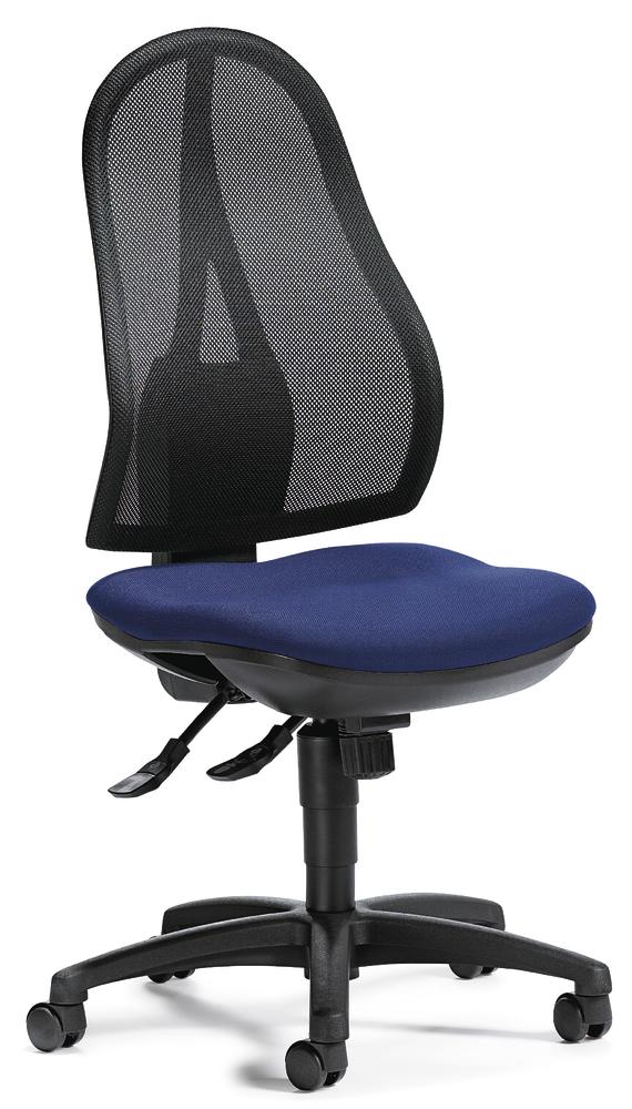 Bürostuhl COMFORT NET ohne Armlehnen | Schwarz/Blau | Schwarz | ohne Armlehnen (optional) | Permanentkontakt-Mechanik